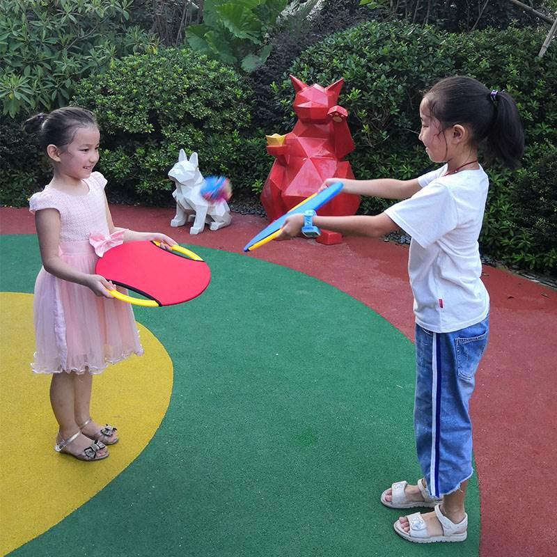 2x Bouncy Discs Paddle Ball Game