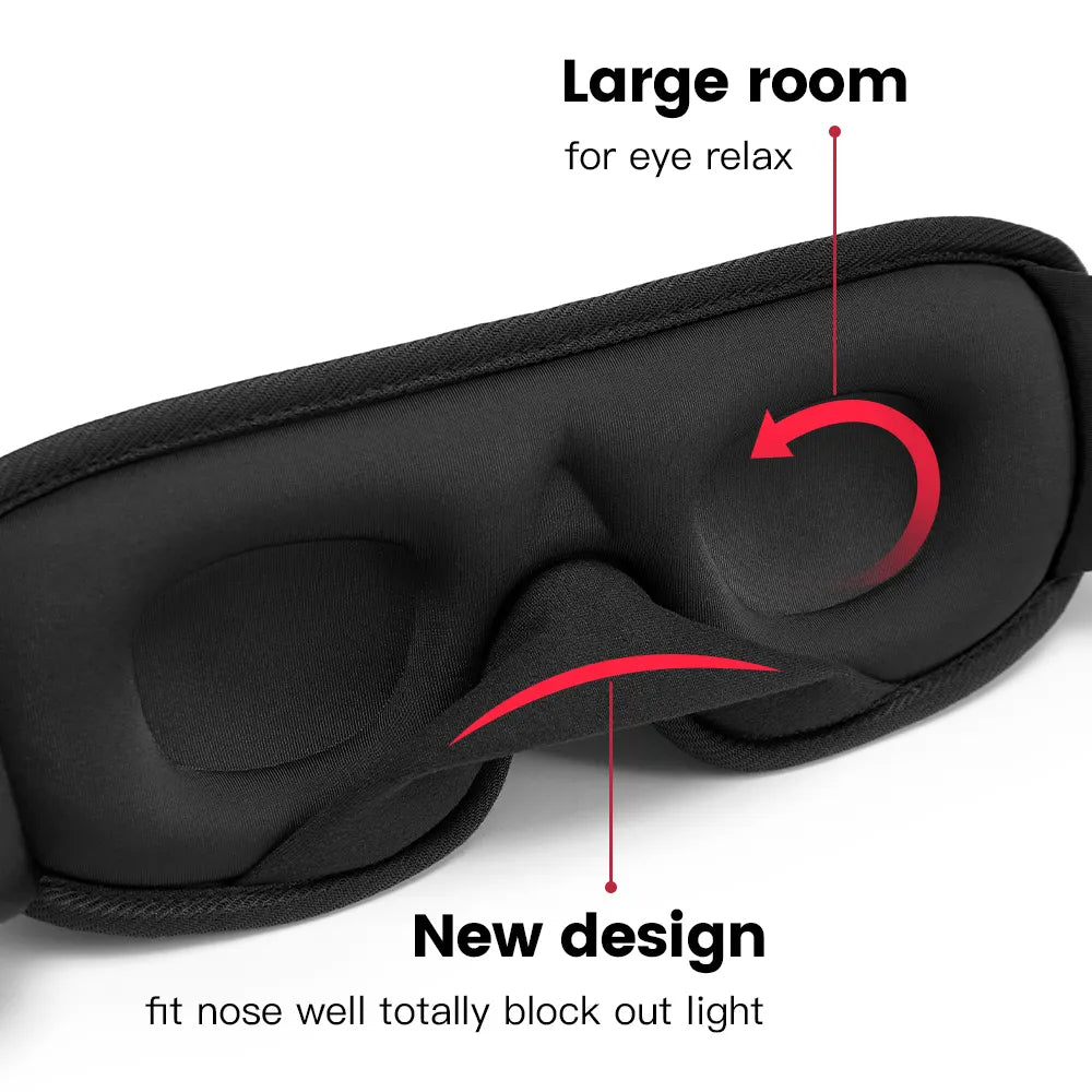 3D Sleeping Mask Block Out Light Soft Padded